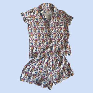 Roller Rabbit Monkey with Hearts - Size SMALL